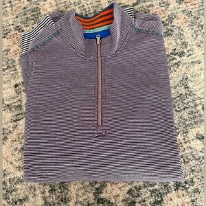 Robert graham men stripped half zip sweater. A10